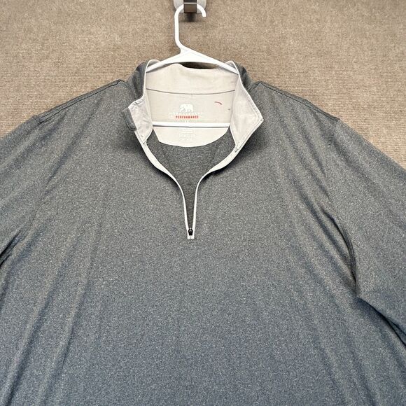 Normal Brand Performance 1/4 Zip Mens 2XL Gray Pullover Stretch Long Sleeve Mock - Picture 3 of 10